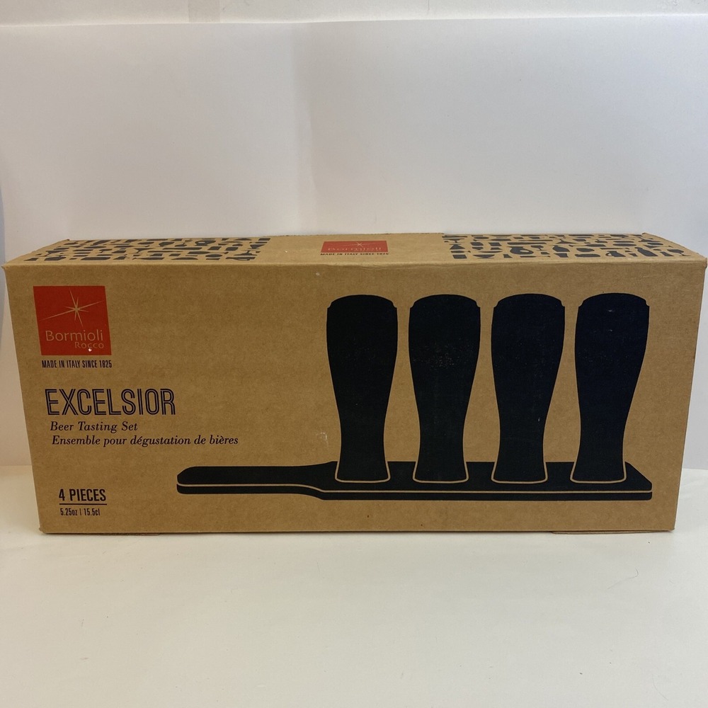 Bormioli Rocco Excelsior 4 Beer Testing set 5.25 oz glasses